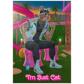Darstellung des Puzzle Motivs I'm just Cat Movie Cats - Vincent Hie - Puzzleteile: 1000