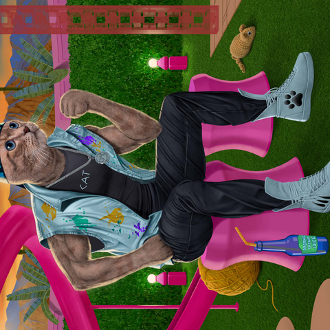 Darstellung des Puzzle Motivs I'm just Cat Movie Cats - Vincent Hie I'm just Cat Movie Cats - Vincent Hie 1000 Puzzle 3D Modell