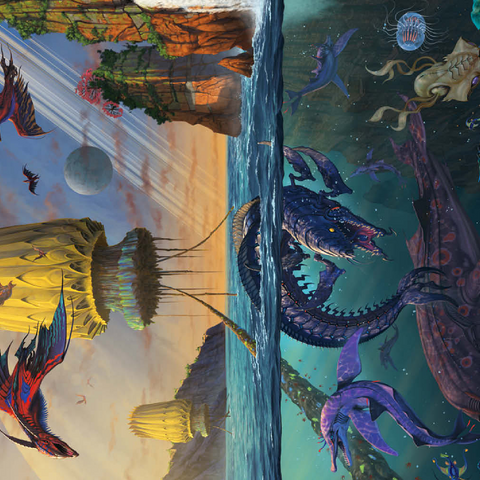 Darstellung des Puzzle Motivs Cyris Alien World - Vincent Hie Cyris Alien World - Vincent Hie 500 Puzzle 3D Modell