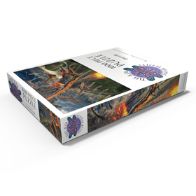 Darstellung des Puzzle Motivs Ausbruch Dinosaurier - Vincent Hie - Puzzleteile: 1000