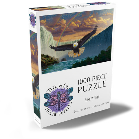 Darstellung des Puzzle Motivs Niagarafälle-Adler - Vincent Hie Niagara Falls Eagle - Vincent Hie 1000 Puzzle Schachtel Ansicht2