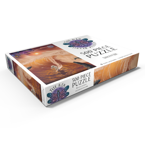 Darstellung des Puzzle Motivs Riding the Wave Astronaut - Vincent Hie Riding the Wave Astronaut - Vincent Hie 500 Puzzle Schachtel Ansicht1