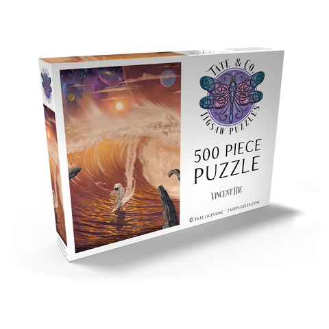 Darstellung des Puzzle Motivs Riding the Wave Astronaut - Vincent Hie Riding the Wave Astronaut - Vincent Hie 500 Puzzle Schachtel Ansicht2