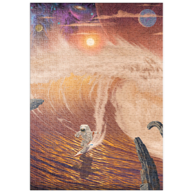 Darstellung des Puzzle Motivs Riding the Wave Astronaut - Vincent Hie - Puzzleteile: 500