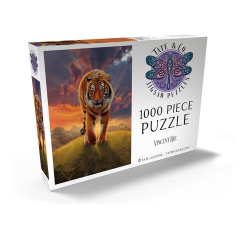 Darstellung des Puzzle Motivs Rising Tiger - Vincent Hie Rising Tiger - Vincent Hie 1000 Puzzle Schachtel Ansicht2