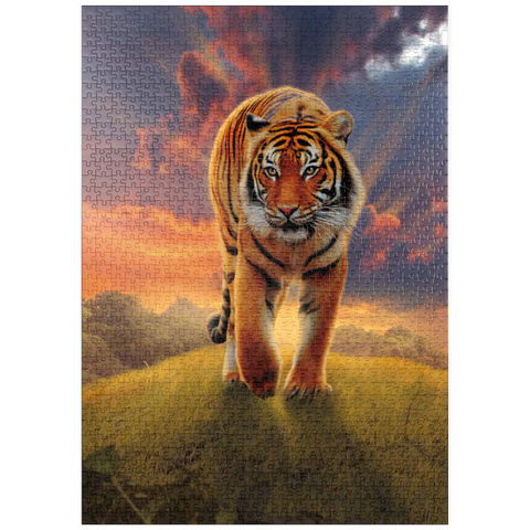 Darstellung des Puzzle Motivs Rising Tiger - Vincent Hie puzzleplate Rising Tiger - Vincent Hie 1000 Puzzle