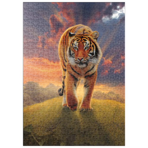 Darstellung des Puzzle Motivs Rising Tiger - Vincent Hie puzzleplate Rising Tiger - Vincent Hie 500 Puzzle