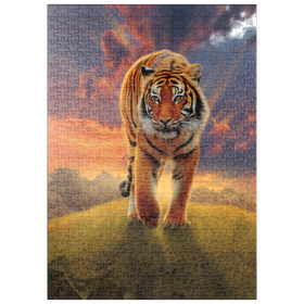 Darstellung des Puzzle Motivs Rising Tiger - Vincent Hie - Puzzleteile: 500