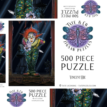 Darstellung des Puzzle Motivs Surprise Horror Clown - Vincent Hie 500 Puzzle Schachtel 3D Modell