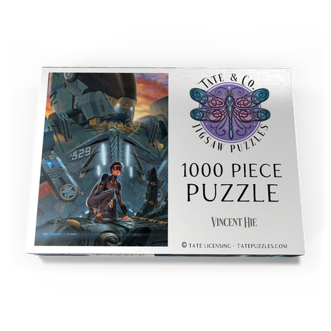Darstellung des Puzzle Motivs Searchlight Giant Robot - Vincent Hie Searchlight Giant Robot - Vincent Hie 1000 Puzzle Schachtel Ansicht3