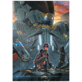 Darstellung des Puzzle Motivs Searchlight Giant Robot - Vincent Hie - Puzzleteile: 1000