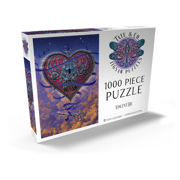 Darstellung des Puzzle Motivs Heart and Key - Vincent Hie 1000 Puzzle Schachtel Ansicht2