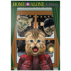 Darstellung des Puzzle-Motivs Home Alone Kitten Movie Cats - Vincent Hie – Puzzleteile: 1000
