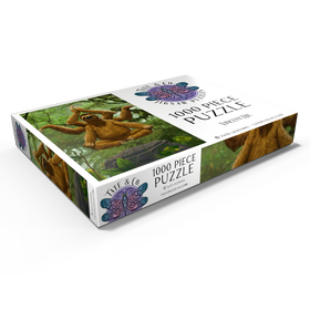 Darstellung des Puzzle Motivs Zen Sloth Meditation - Vincent Hie - Puzzleteile: 1000