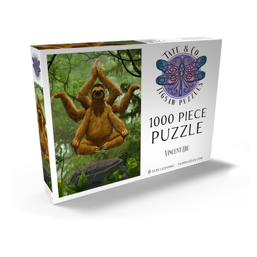 Darstellung des Puzzle Motivs Zen Sloth Meditation - Vincent Hie 1000 Puzzle Schachtel Ansicht2