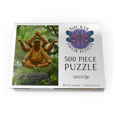 Darstellung des Puzzle Motivs Zen Sloth Meditation - Vincent Hie 500 Puzzle Schachtel Ansicht3