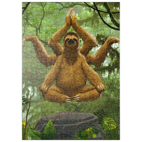 Darstellung des Puzzle-Motivs Zen Sloth Meditation - Vincent Hie – Puzzleteile: 500