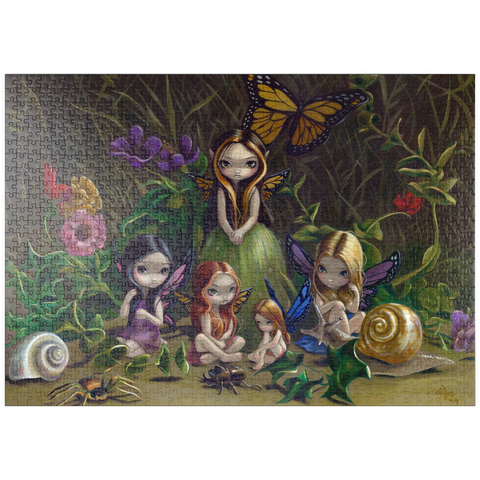 Darstellung des Puzzle Motivs Ein Treffen der Feen - Jasmine Becket-Griffith puzzleplate A Gathering of Fairies - Jasmine Becket-Griffith 1000 Puzzle