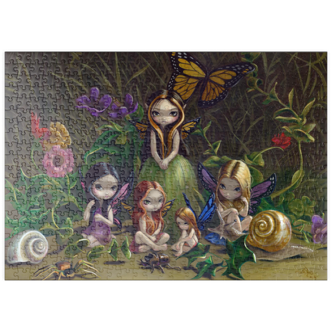 Darstellung des Puzzle Motivs Ein Treffen der Feen - Jasmine Becket-Griffith puzzleplate A Gathering of Fairies - Jasmine Becket-Griffith 500 Puzzle