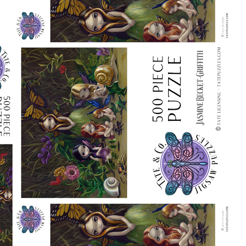 Darstellung des Puzzle Motivs Ein Treffen der Feen - Jasmine Becket-Griffith A Gathering of Fairies - Jasmine Becket-Griffith 500 Puzzle Schachtel 3D Modell