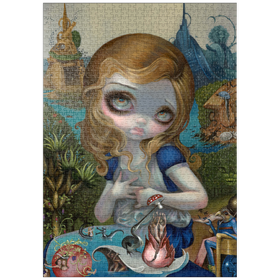 Darstellung des Puzzle-Motivs Alice in the Garden of Earthly Delights - Jasmine Becket-Griffith – Puzzleteile: 1000