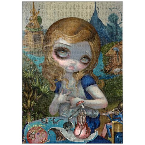 Darstellung des Puzzle Motivs Alice in the Garden of Earthly Delights - Jasmine Becket-Griffith puzzleplate Alice in the Garden of Earthly Delights - Jasmine Becket-Griffith 1000 Puzzle