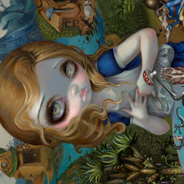 Darstellung des Puzzle Motivs Alice in the Garden of Earthly Delights - Jasmine Becket-Griffith 1000 Puzzle 3D Modell