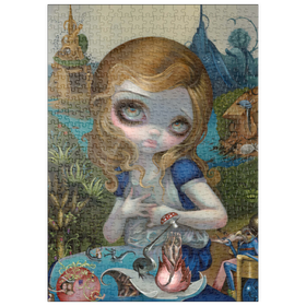 Darstellung des Puzzle-Motivs Alice in the Garden of Earthly Delights - Jasmine Becket-Griffith – Puzzleteile: 500