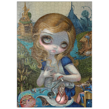 Darstellung des Puzzle Motivs puzzleplate Alice in the Garden of Earthly Delights - Jasmine Becket-Griffith 500 Puzzle