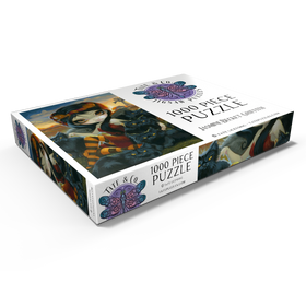 Darstellung des Puzzle Motivs Herbstkätzchen - Jasmine Becket-Griffith - Puzzleteile: 1000