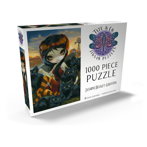 Darstellung des Puzzle Motivs Herbstkätzchen - Jasmine Becket-Griffith Autumn Kitties - Jasmine Becket-Griffith 1000 Puzzle Schachtel Ansicht2