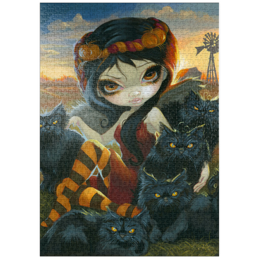 Darstellung des Puzzle Motivs puzzleplate Autumn Kitties - Jasmine Becket-Griffith 1000 Puzzle