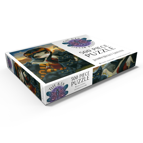 Darstellung des Puzzle Motivs Herbstkätzchen - Jasmine Becket-Griffith Autumn Kitties - Jasmine Becket-Griffith 500 Puzzle Schachtel Ansicht1