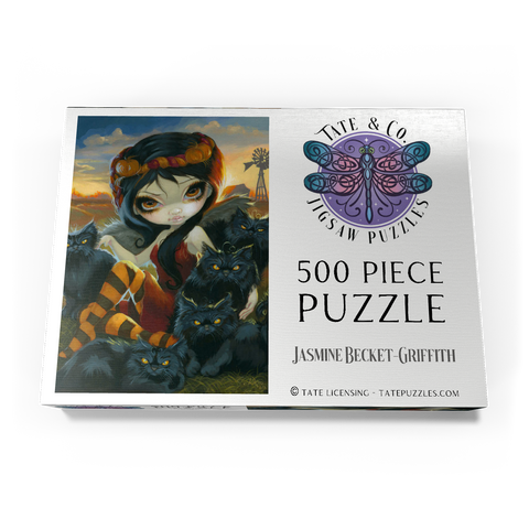 Darstellung des Puzzle Motivs Herbstkätzchen - Jasmine Becket-Griffith Autumn Kitties - Jasmine Becket-Griffith 500 Puzzle Schachtel Ansicht3