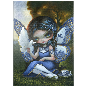 Darstellung des Puzzle-Motivs Blaue Willow-Fee - Jasmine Becket-Griffith – Puzzleteile: 1000