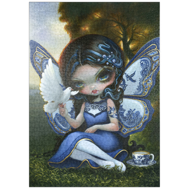 Darstellung des Puzzle Motivs puzzleplate Blue Willow Fairy - Jasmine Becket-Griffith 1000 Puzzle