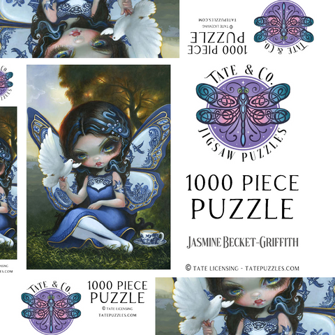 Darstellung des Puzzle Motivs Blaue Willow-Fee - Jasmine Becket-Griffith Blue Willow Fairy - Jasmine Becket-Griffith 1000 Puzzle Schachtel 3D Modell