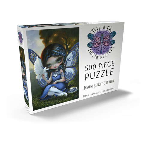Darstellung des Puzzle Motivs Blaue Willow-Fee - Jasmine Becket-Griffith Blue Willow Fairy - Jasmine Becket-Griffith 500 Puzzle Schachtel Ansicht2