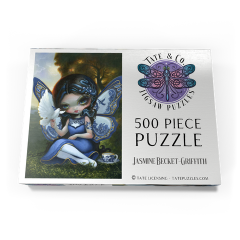 Darstellung des Puzzle Motivs Blaue Willow-Fee - Jasmine Becket-Griffith Blue Willow Fairy - Jasmine Becket-Griffith 500 Puzzle Schachtel Ansicht3