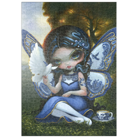 Darstellung des Puzzle-Motivs Blaue Willow-Fee - Jasmine Becket-Griffith – Puzzleteile: 500