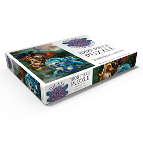 Darstellung des Puzzle Motivs Ninja-Drachenbabys - Jasmine Becket-Griffith - Puzzleteile: 1000