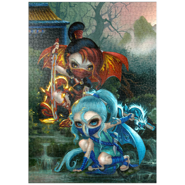 Darstellung des Puzzle Motivs puzzleplate Ninja Dragonlings - Jasmine Becket-Griffith 1000 Puzzle