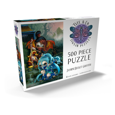 Darstellung des Puzzle Motivs Ninja Dragonlings - Jasmine Becket-Griffith 500 Puzzle Schachtel Ansicht2