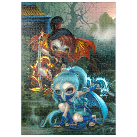 Darstellung des Puzzle Motivs Ninja-Drachenbabys - Jasmine Becket-Griffith - Puzzleteile: 500