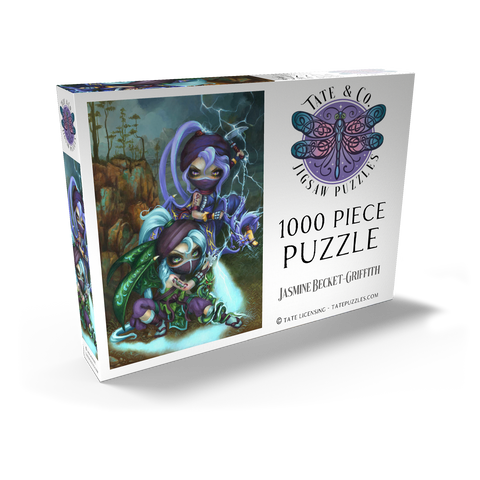 Darstellung des Puzzle Motivs Ninja-Drachenbabys II - Jasmine Becket-Griffith Ninja Dragonlings II - Jasmine Becket-Griffith 1000 Puzzle Schachtel Ansicht2