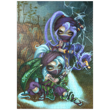 Darstellung des Puzzle Motivs puzzleplate Ninja Dragonlings II - Jasmine Becket-Griffith 1000 Puzzle