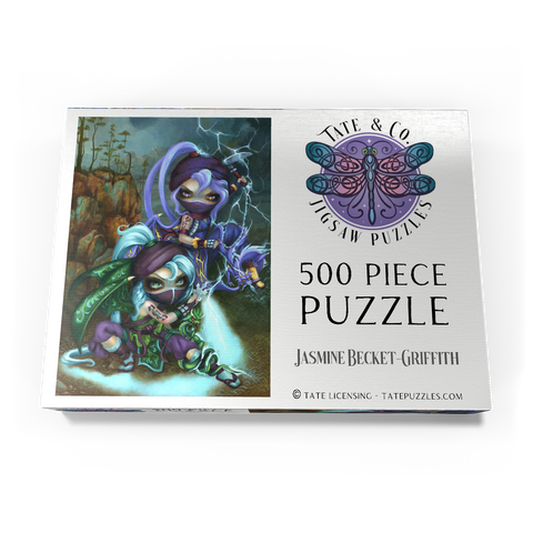 Darstellung des Puzzle Motivs Ninja-Drachenbabys II - Jasmine Becket-Griffith Ninja Dragonlings II - Jasmine Becket-Griffith 500 Puzzle Schachtel Ansicht3
