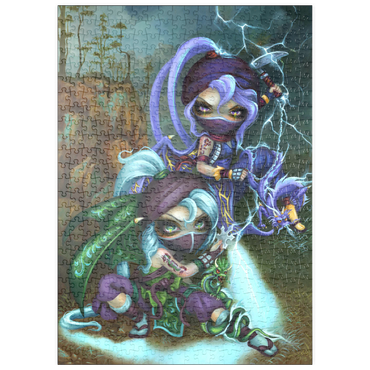Darstellung des Puzzle Motivs puzzleplate Ninja Dragonlings II - Jasmine Becket-Griffith 500 Puzzle