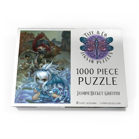 Darstellung des Puzzle Motivs Ninja-Drachenbabys III - Jasmine Becket-Griffith Ninja Dragonlings III - Jasmine Becket-Griffith 1000 Puzzle Schachtel Ansicht3