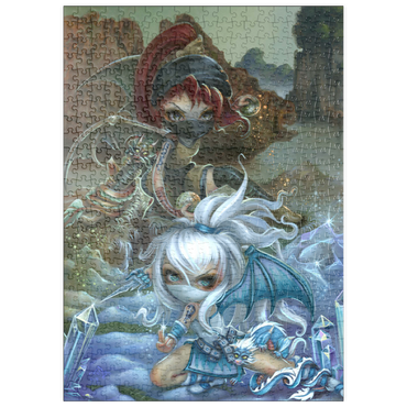 Darstellung des Puzzle Motivs puzzleplate Ninja Dragonlings III - Jasmine Becket-Griffith 500 Puzzle